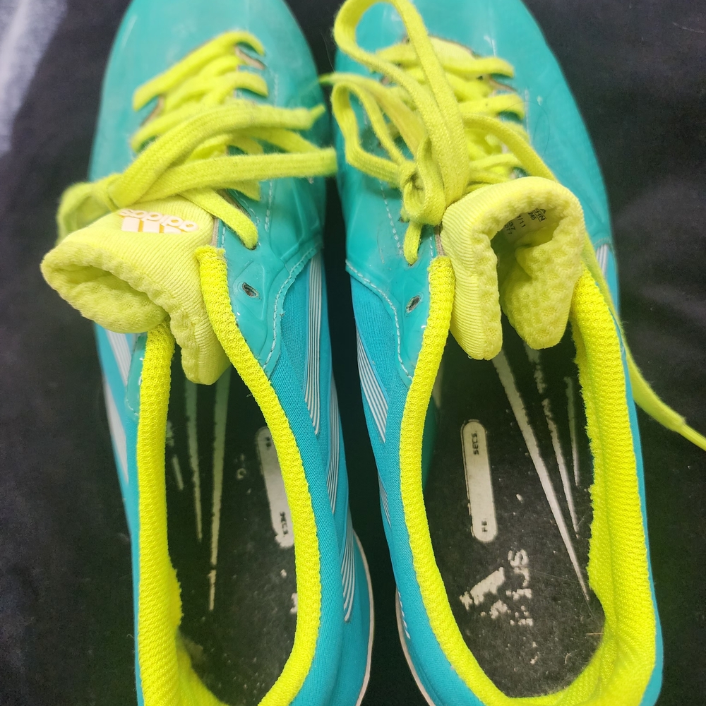adidas Teal and Neon Yellow Athletic Shoes - Picture 4 of 5